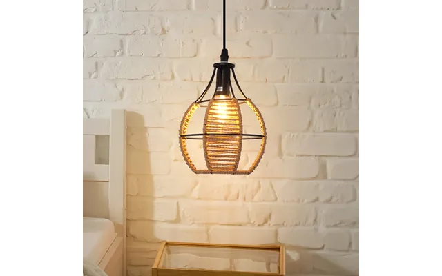 Glyph-woven Paper Rope Pendant Light For Cozy Elegance And Timeless Charm