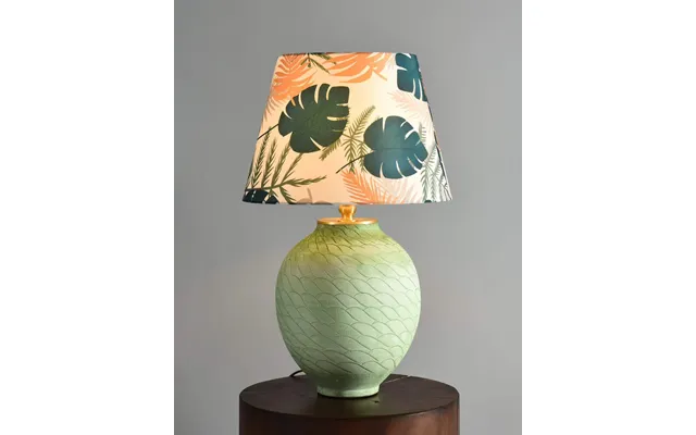 Green Wave Ceramic Table Lamp