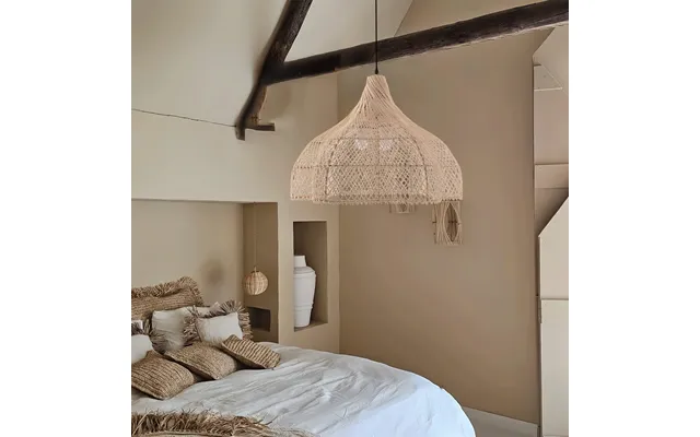 Handcrafted Bamboo Rattan Pendant Light With Tranquil Umbrella Design