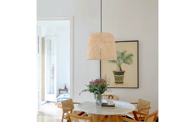 Modern Handwoven Rattan Pendant Ceiling Light For Living Room And Dining Room