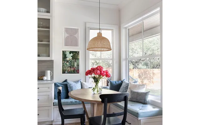 Natural Bamboo Woven Dome Pendant Light For Cozy Spaces