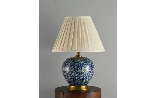 Navy Floral Ceramic Table Lamp