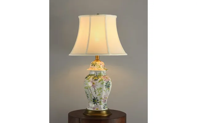 Pink Floral Ginger Jar Table Lamp