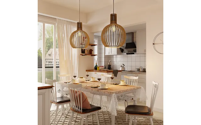 Shadome-pendant Lights For Kitchen Tonka Scandinavian Led Wood Pendant Light