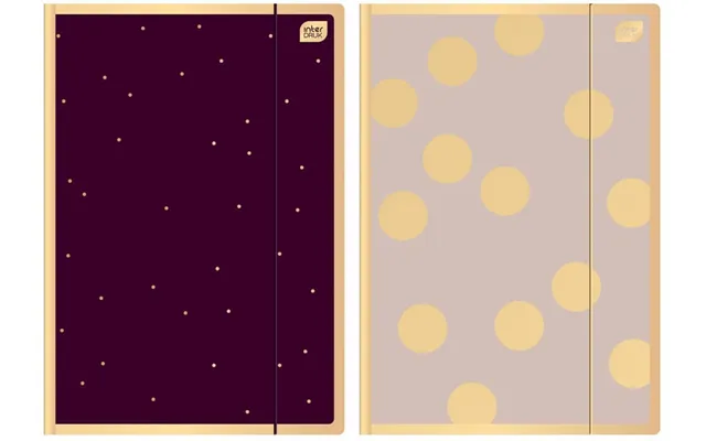 A4 Folder With Elastic - Satin Gold 3