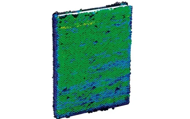 A5 Notebook With Green And Black Sequins - 96 Pages