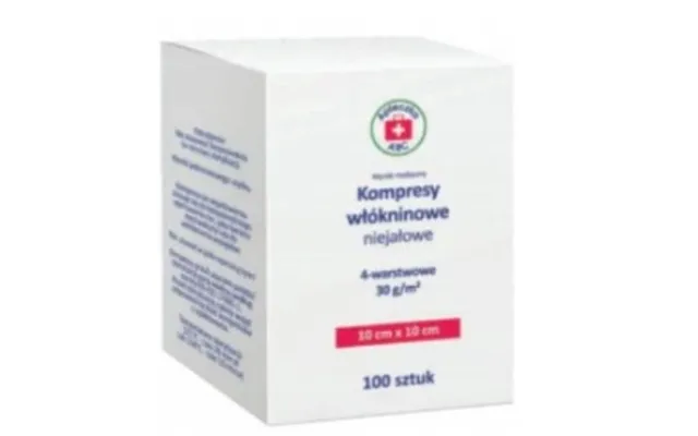 Abc First Aid Kit, Non-woven Non-woven Compresses, 4 Layers 30g 10cm X 10cm, 100 Pcs - Long Lasting
