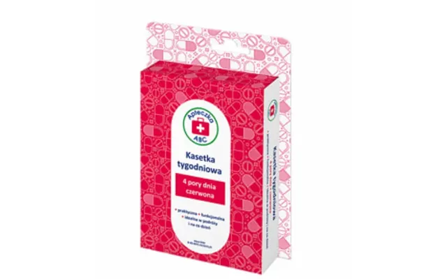 Abc First Aid Kit Weekly Case 4 Times Of Day Red - 1 Piece