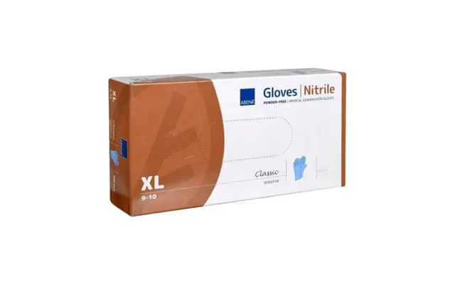 Abena Nitrile Size Xl Powder-free Nitrile Gloves Classic - Blue, 100 Pieces