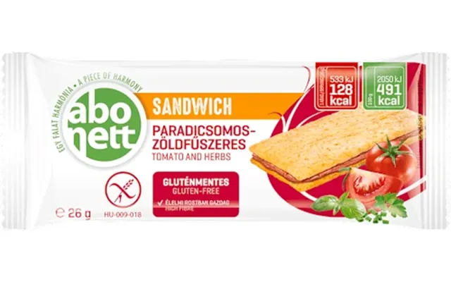 Abonett Abonett Gluten-free Sandwich With Tomato And Herbs - 1 Pc