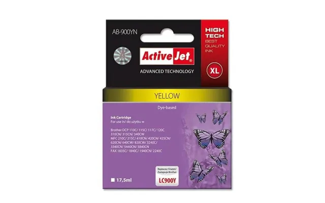 Activejet Ab-900y Ink For Brother Yellow Yellow 17.5ml
