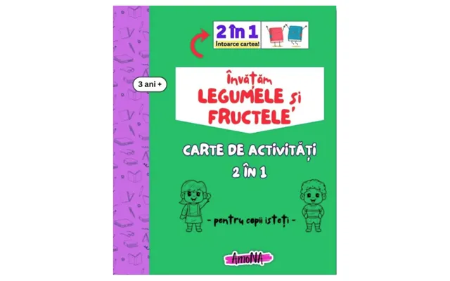 Activity Book 2in1 Learning Fruits And Vegetables - 3 Years