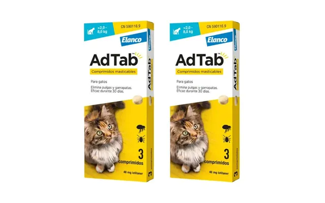 Adtab 48mg Chewable Tablets Cats 2-8kg - 6 Tablets