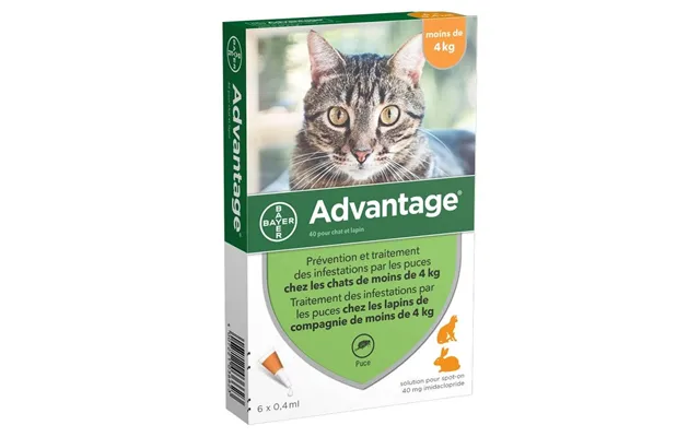 Advantage 40 Small Cats And Rabbits Weight Under 4kg 6x0.4ml