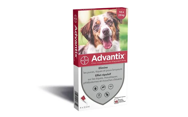 Advantix 4 Single-dose Pipettes For Medium Size Dogs 10-25kg 25kg
