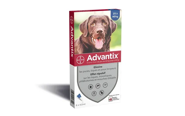 Advantix Pipettes For Large Dogs 25 To 40kg X6