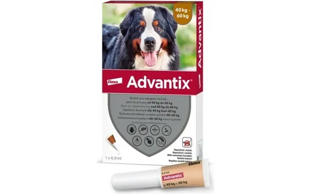 Advantix -on For Dogs From 40 To 60 Kg 1 Pipette 1x6 Ml