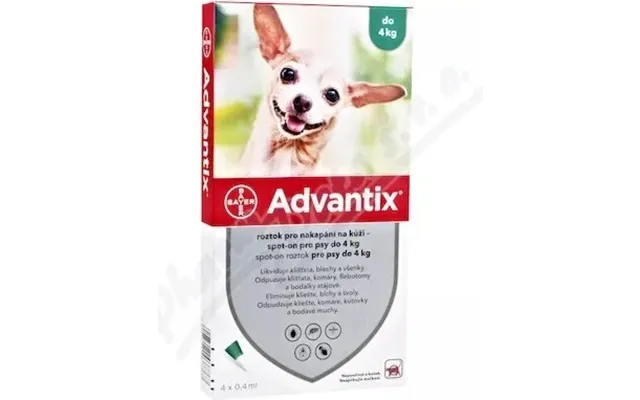 Advantix -on For Dogs Up To 4 Kg 4×0.4 Ml - Pipette