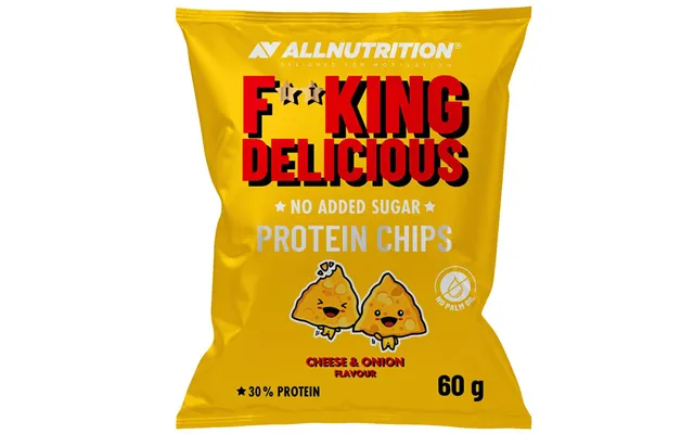 Allnutrition Fitking Delicious Protein Chips Cheese & Onion - Vegan Cheese And Onion Flavored Chips