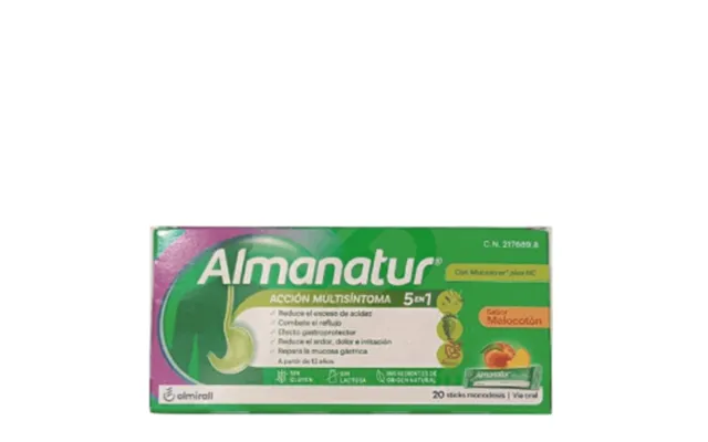 Almanatur Oral Suspension 20 Sticks 15ml Peach Flavor product image