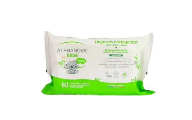 Alphanova Bébé Cleansing Wipes Seat - Face And Hands X60