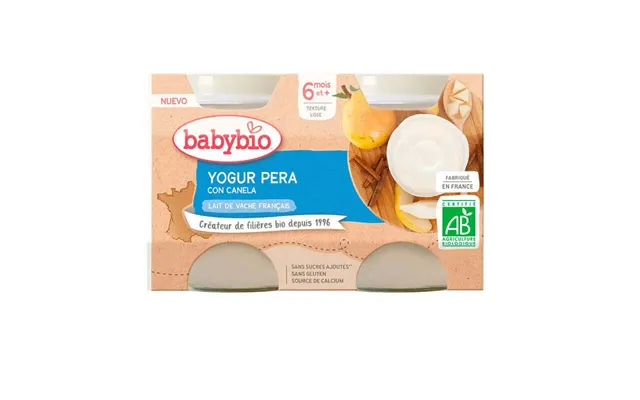Babybio Pear Cow Yoghurt - 2x130 G