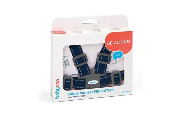 Babyono Baby Walking And Stroller Harness First Steps 6m 070 01 Navy Blue