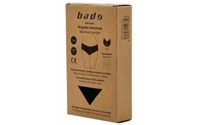 Bads Menstrual Panty Black With Stitching Size M