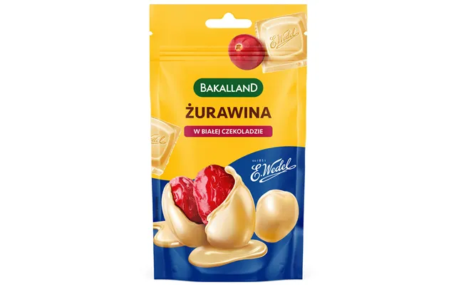 Bakalland Cranberries In White Chocolate - 74 G