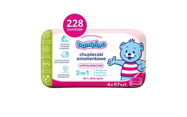 Bambino - Emollient Wipes 3in1