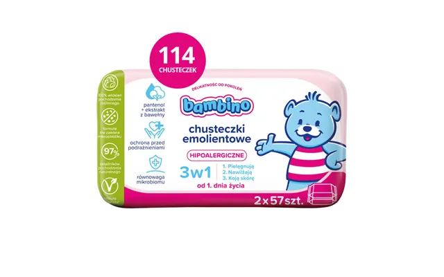 Bambino - Emollient Wipes 3in1