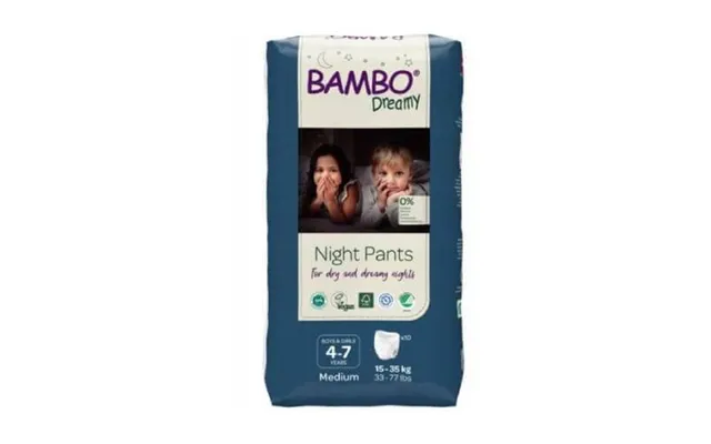 Bambo Dreamy Night Pants Boys&girls 4-7 Years M 15-35kg Diapers - 10pcs