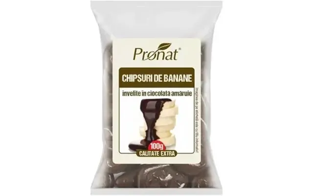 Banana Chips Coated In Bitter Chocolate - 100 G