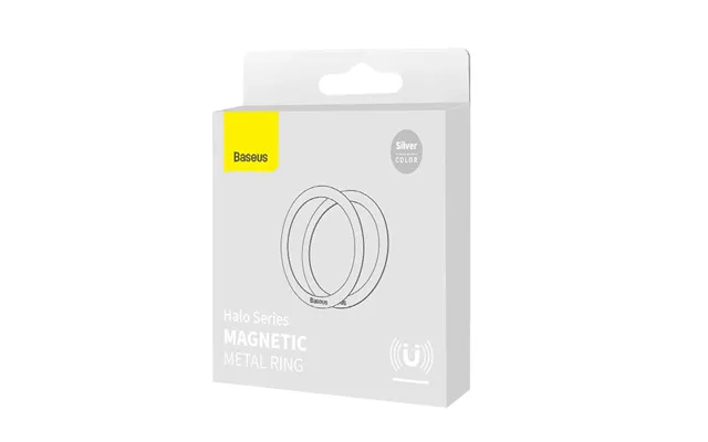 Baseus Halo Series Magnetic Ring 2 Pcs Pack Silver Pcch000012