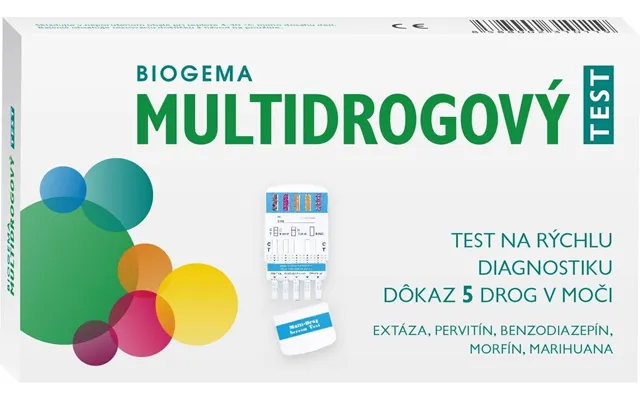 Biogema Multidrug Test For Morphine Marijuana Methamphetamine Ecstasy And Benzodiazepines product image