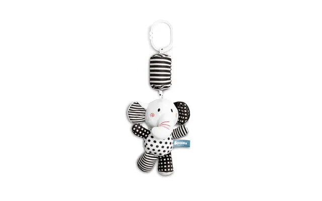 Black And White Pendant For Pram - Elephant product image