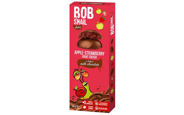 Bob Snail Choco Fruit Snack In Milk Chocolate - Apple