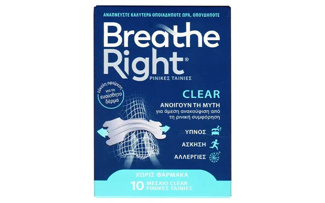Breathe Right Clear Medium Size 10 Strips