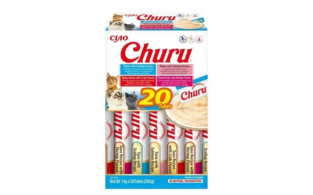 Churu Cat Tuna Varieties With Seafood 20x14gr
