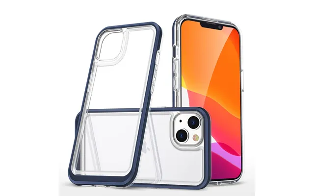 Clear 3in1 Case For Iphone 13 Mini Gel Case With Frame Blue