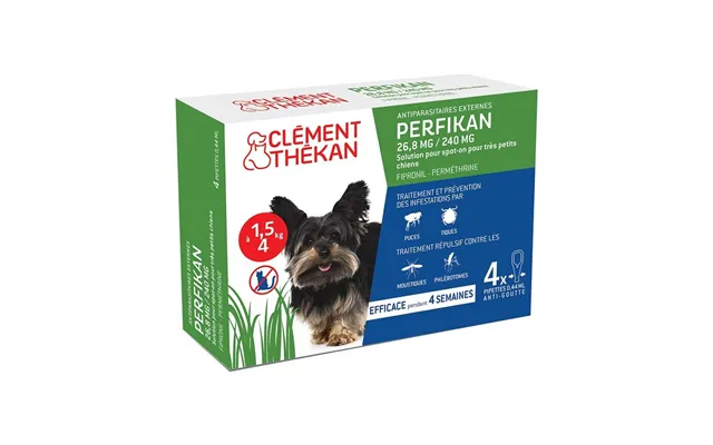 Clement-thekan Fleas And Ticks Dog 1.5-4 Kg 4 Pipettes