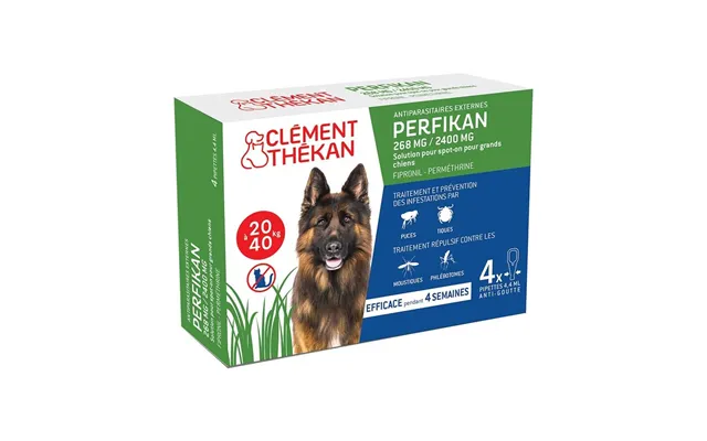 Clement-thekan Fleas And Ticks Dog 20-40kg 4 Pipettes