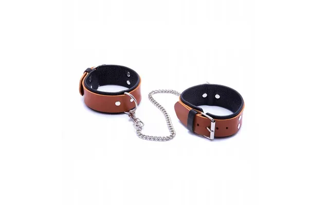 Cognac Whips Leather Foot Cuffs