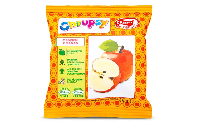 Crispy Natural Crisps - Dried Apple Chips With Mango Flavor