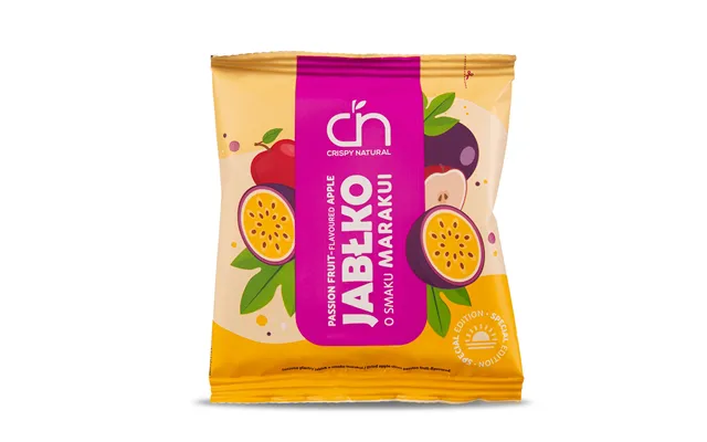 Crispy Natural - Dried Apple Chips With Passion Fruit Flavor