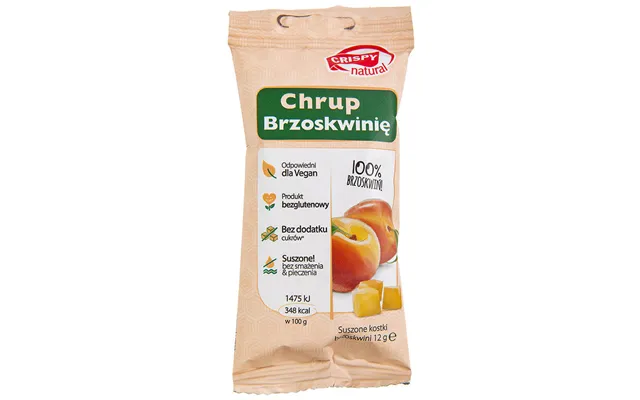 Crispy Natural Peach Crunch - Dried Peach Cubes