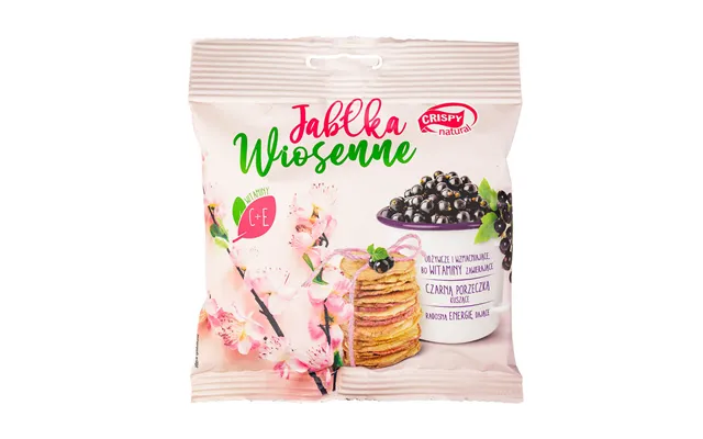 Crispy Natural Spring Apples - Dried Spring Apple Chips With Black Currant Juice And Vitamins C And E