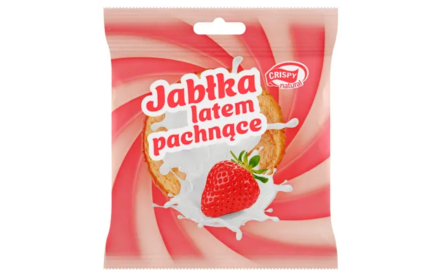 Crispy Natural Summer Apples Tender Slices Of Dried Apples - Strawberry Flavor With Cream