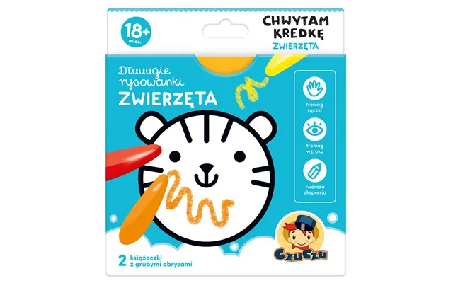 Czuczu Long Drawing Books I Catch The Crayon Animals - 2 Books For Children