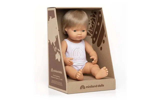 Dark Blonde Caucasian Boy Doll - 38 Cm